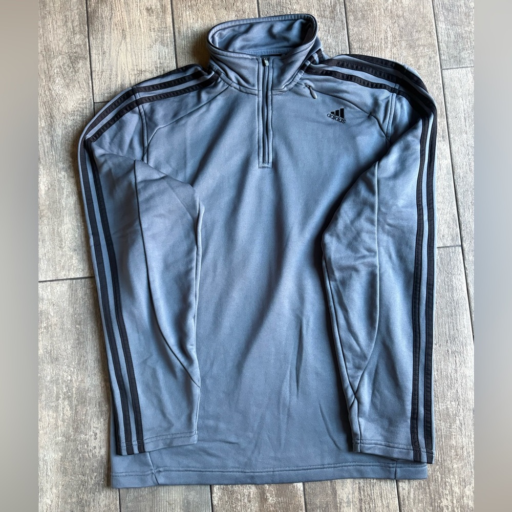 Adidas Men's Gray Quarter Zip